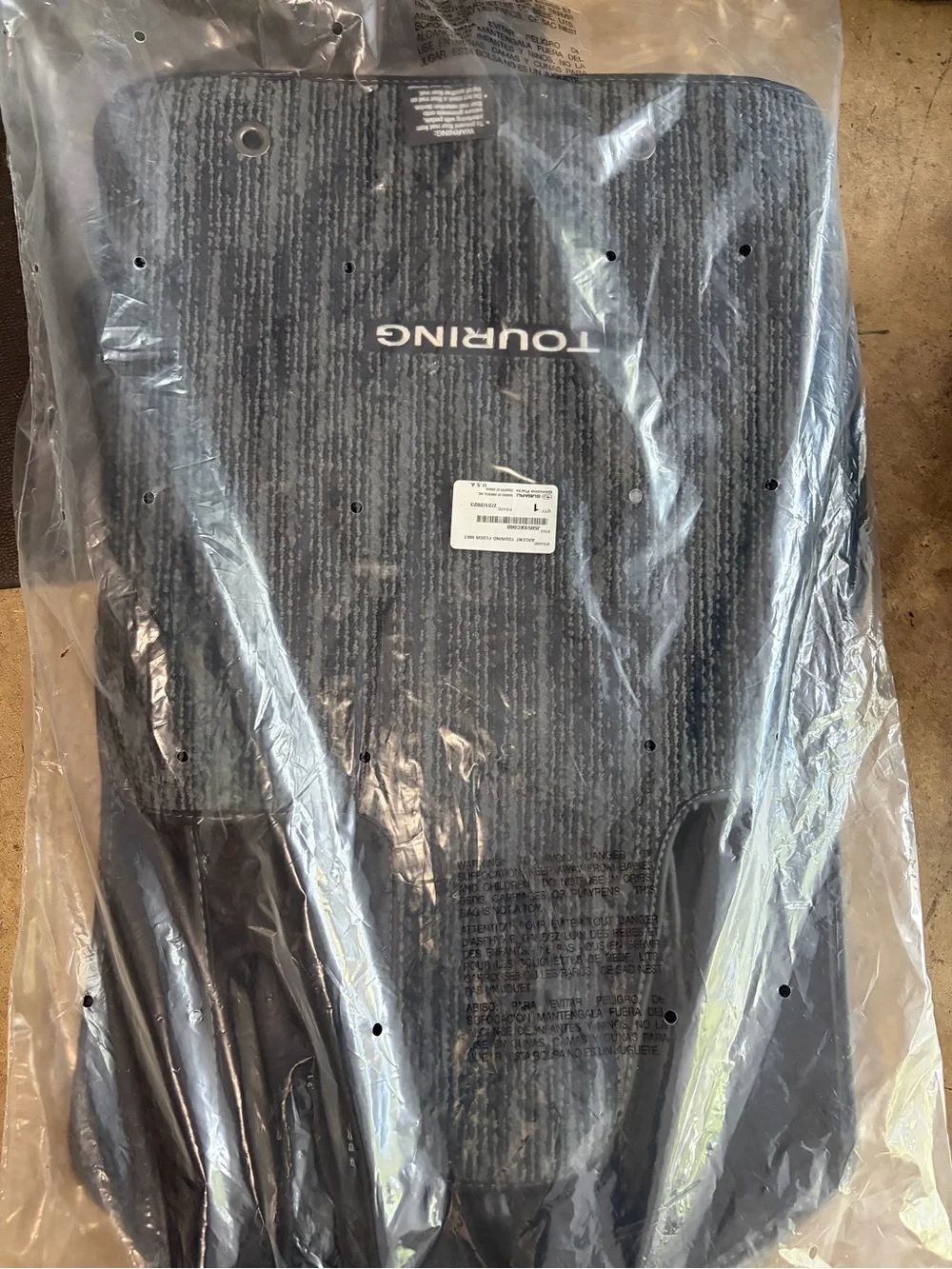Subaru Ascent Touring Gray Car Floor Mat - Textured Stripe Design - Picture 1 of 3